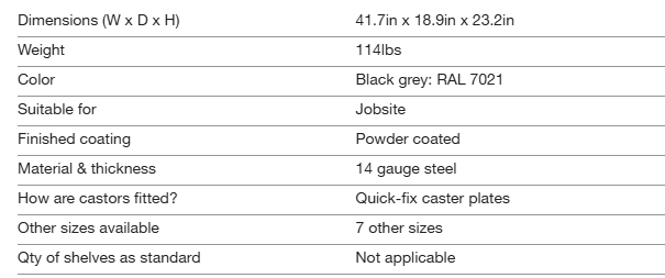 Armorgard Siteboss SB9 Chest 42x19x23