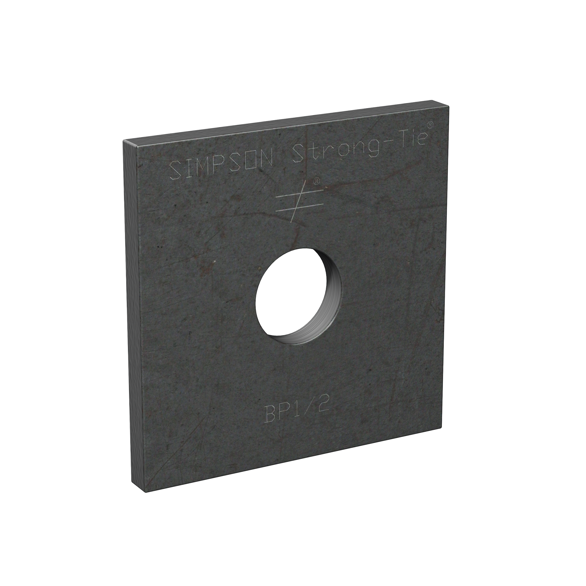 BP 2 in. x 2 in. Hot-Dip Galvanized Bearing Plate with 1/2 in. Bolt Dia.