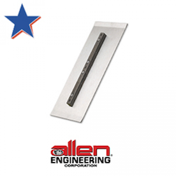 Allen Engineering 6" x 18" Silver Finishing Trowel Blade for Finishing Concrete.