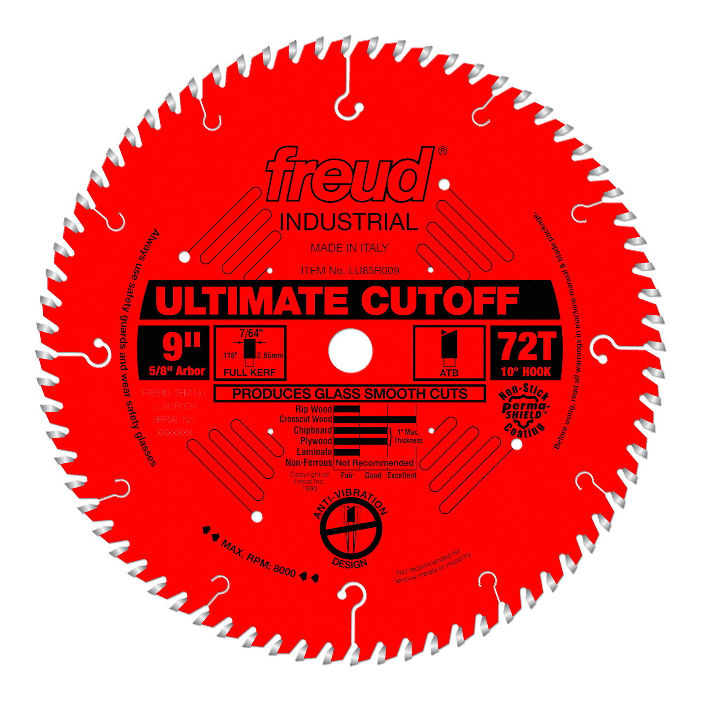 9" Ultimate High Production Cut-Off Saw Blade