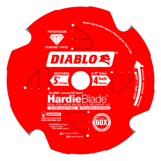 5 in. x 4 Tooth (PCD) Fiber Cement HardieBlade