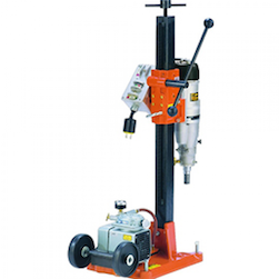 20 AMP DIAMOND PRODUCTS CORE DRILL RIG WITH VACUUM AND MILWAUKEE MOTOR