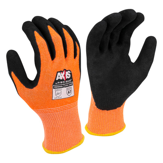 Radians RWG559 AXIS Cut Protection Level A7 Sandy Nitrile Coated Glove