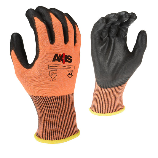 Radians RWG557 AXIS Cut Protection Level A4 High Tenacity Nylon Glove