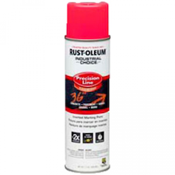 Rustoleum Upside-Down, Solvent Based Marking Paint - PINK. Used for Concrete, Pavement, Grass, Gravel and More.