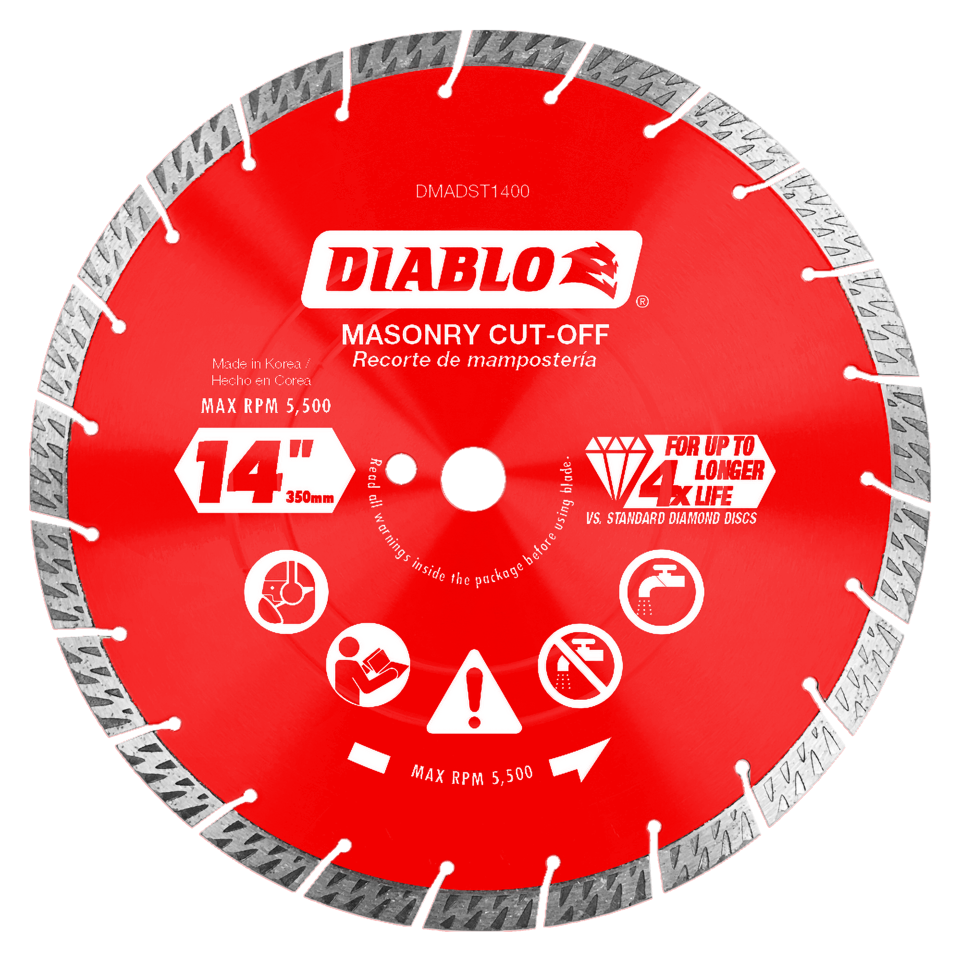 14 in. Diamond Segmented Turbo Cut-Off Discs for Masonry