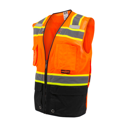 Radians SV51B Two Toned Type R Class 2 Color-Blocked Vest with Zipper
