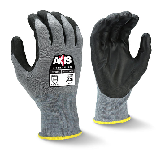Radians RWG561 AXIS Cut Protection Level A2 PU Coated Glove