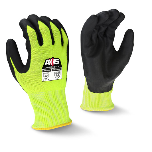 Radians RWG564 AXIS Cut Protection Level A4 High Visibility Work Glove