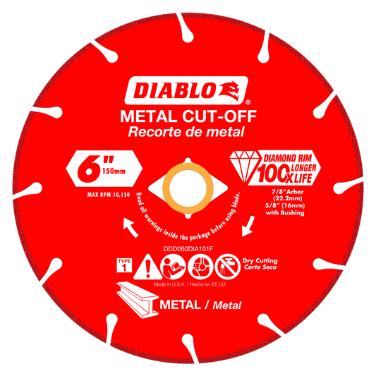 6 in. Diamond Metal Cut-Off Blade