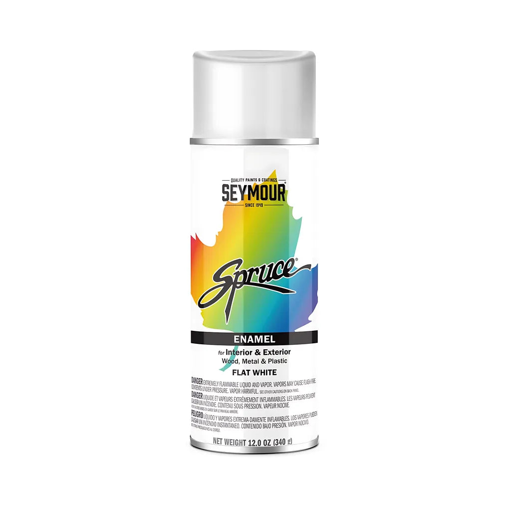 Spruce General Use Enamels Flat White 16 Oz Can-0000980012-715
