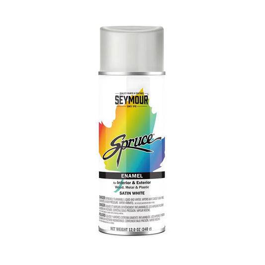 Spruce General Use Enamels Satin White 16 Oz Can-0000980013-736