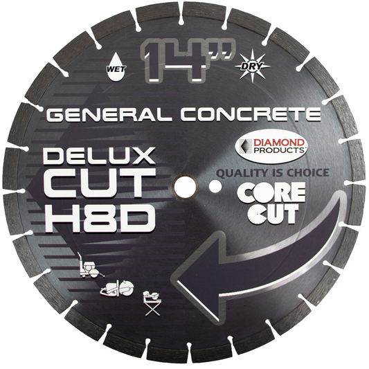 14" X .125 X 1" Delux-Cut High Speed Dry Segmented Blade With 20Mm Bushing Blade