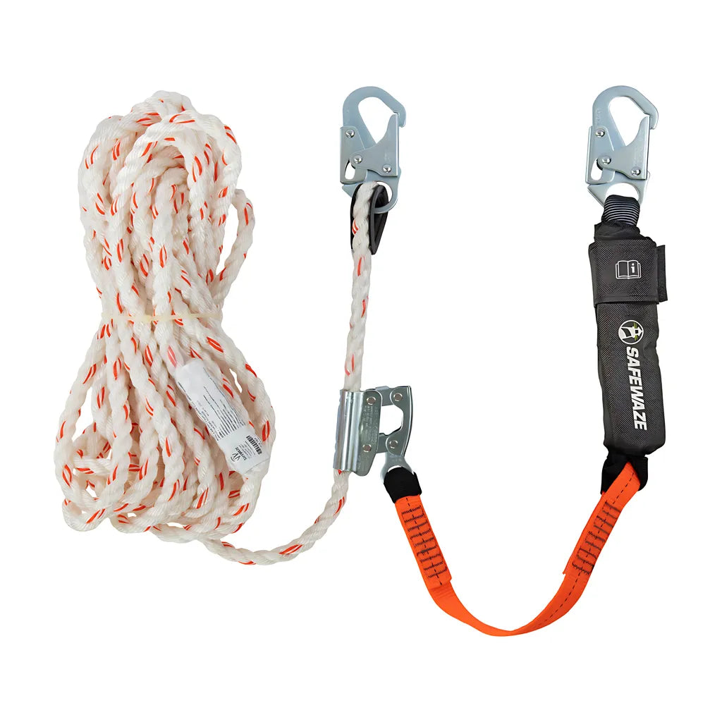 V-Line 50' Vertical Lifeline Assembly: Snap Hook, Rope Grab, Ea Lanyard 018-7005-7292