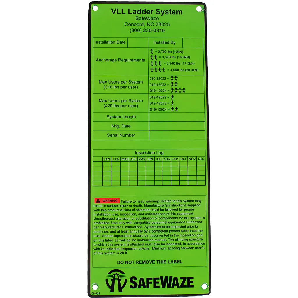 Ladder System Label 019-12031-7419