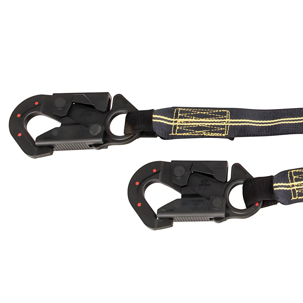 Arc Flash 6' Energy Absorbing Lanyard: Aramid, Dual Leg, Dielectric Snap Hooks 020-2040-6746