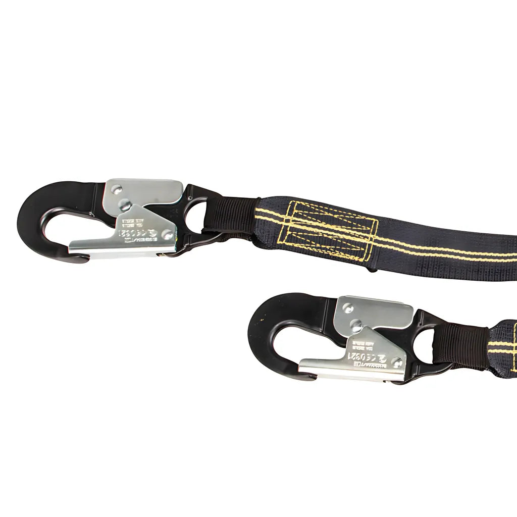 Arc Flash 6' Energy Absorbing Lanyard: Aramid, Dual Leg, Alu Snap Hooks 020-2043-6760