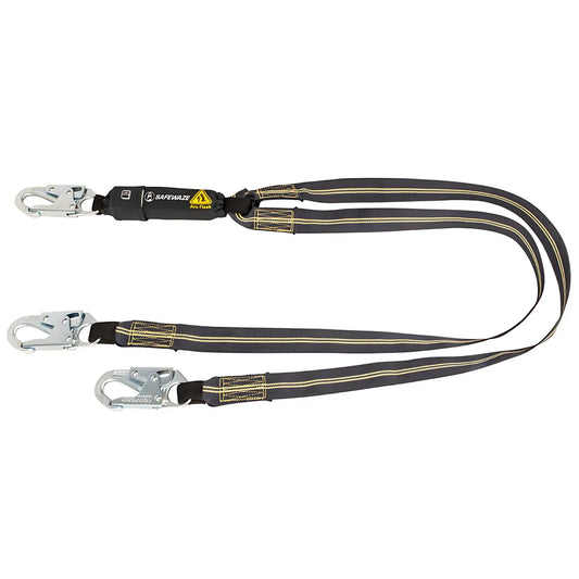 Arc Flash 6' Energy Absorbing Lanyard: Aramid, Dual Leg, Snap Hooks 020-2044-6763