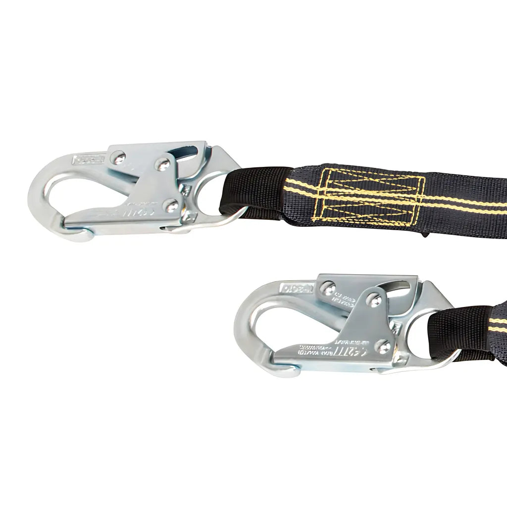 Arc Flash 6' Energy Absorbing Lanyard: Aramid, Dual Leg, Snap Hooks 020-2044-6764