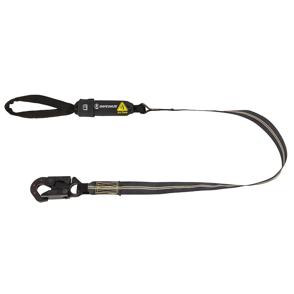 Arc Flash 6' Energy Absorbing Lanyard: Aramid, Dielectric Snap Hook, Soft Loop 022-2087-6776