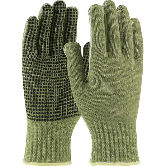 Kut Gard 08-Ka740Pd/L Seamless Knit Acp / Dupont Kevlar Blended Glove With Pvc Dot Grip And Polyester Lining - Economy Weight 08-KA740PDL-7823