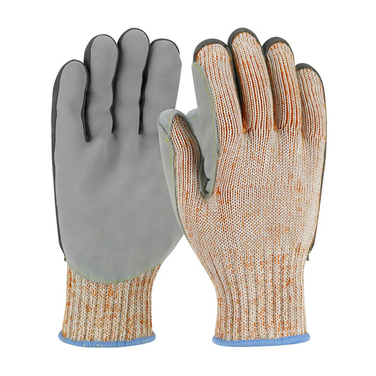 Pip 09-H550Slpv/M Seamless Knit Hppe Blended Glove With Split Cowhide Leather Palm And Aramid Stitching - Vend-Ready 09-H550SLPVM-7828