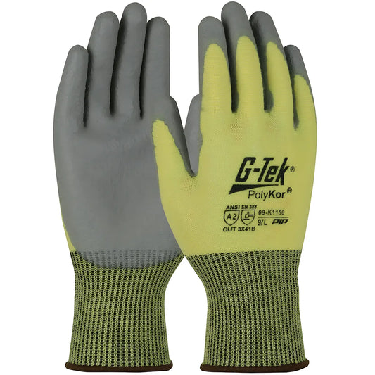G-Tek 09-K1150/Xl Seamless Knit Polykor Blended Glove With Polyurethane Coated Flat Grip On Palm & Fingers 09-K1150XL-7840