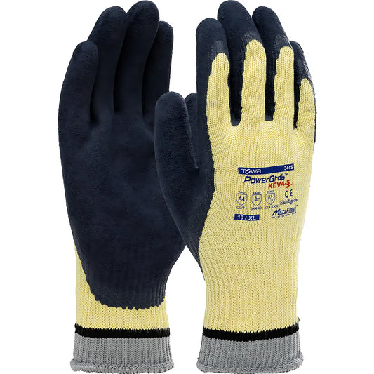 Towa 09-K1444/Xxl Seamless Knit Dupont Kevlar Glove With Latex Coated Microfinish Grip On Palm & Fingers 09-K1444XXL-7906
