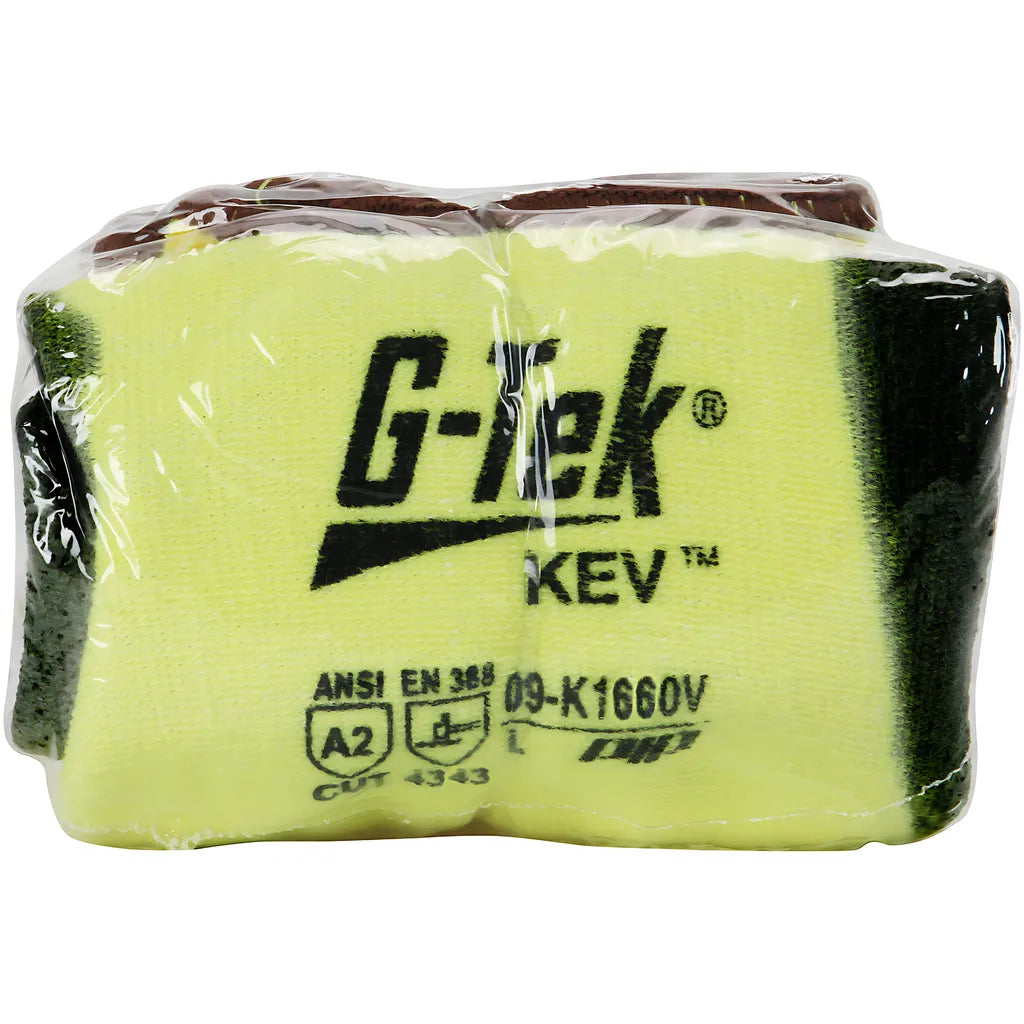 G-Tek 09-K1660V/L Seamless Knit Dupont Kevlar Glove With Double-Dipped Nitrile Coated Microsurface Grip On Palm & Fingers - Vend-Ready 09-K1660VL-7949