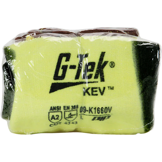 G-Tek 09-K1660V/M Seamless Knit Dupont Kevlar Glove With Double-Dipped Nitrile Coated Microsurface Grip On Palm & Fingers - Vend-Ready 09-K1660VM-7947