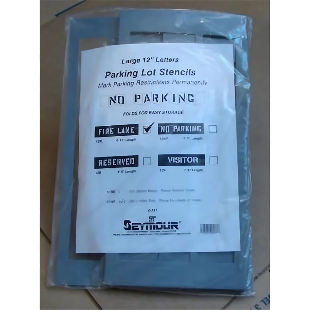 12" Reusable Heavy Duty Plastic No Parking Stencil-0Z05150000-367