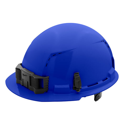Blue Front Brim Vented Hard Hat w/6pt Ratcheting Suspension - Type 1, Class C