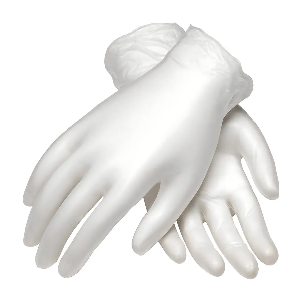 Cleanteam 100-2824/L Single Use Class 100 Cleanroom Vinyl Glove With Finger Textured Grip - 9.5" 100-2824L-8000