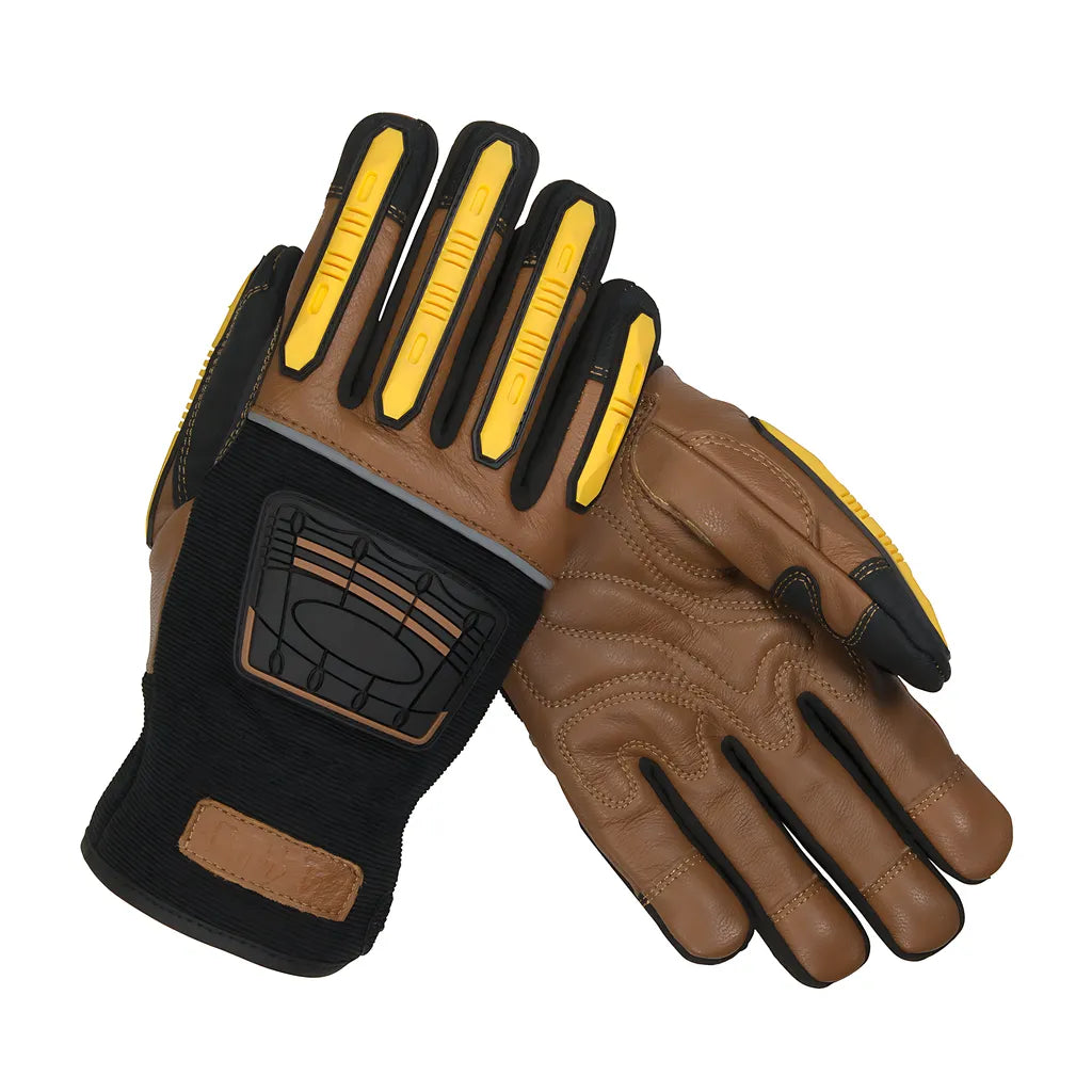 Pip 120-4150/M Goatskin Leather Palm Glove With Leather Back And Kevlar Blended Liner - Dorsal Impact Protection 120-4150M-8249