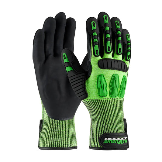 G-Tek 120-5130/L Tuffmax3 Seamless Knit Hppe Blend With Nitrile Grip And Tpr Impact Protection 120-5130L-8277