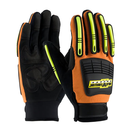 Maximum Safety 120-5900/Xxxl Mog Synthetic Leather Palm With Fabric Back - Tpr Impact Protection 120-5900XXXL-8289