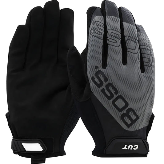 Boss 120-Mc1225T/Xl Synthetic Microfiber Palm With Mesh Fabric Back And Para-Aramid Cut Lining 120-MC1225TXL-8296