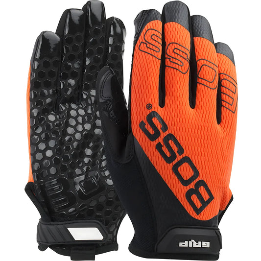Boss 120-Mg1240T/S Synthetic Microfiber Palm With Silicone Coated Grip And Hi-Vis Mesh Fabric Back 120-MG1240TS-8330