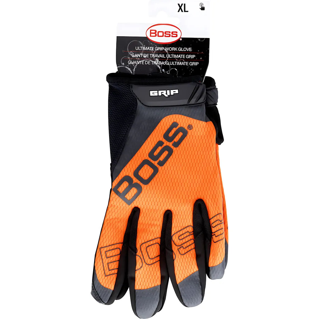 Boss 120-Mg1240T/Xl Synthetic Microfiber Palm With Silicone Coated Grip And Hi-Vis Mesh Fabric Back 120-MG1240TXL-8337