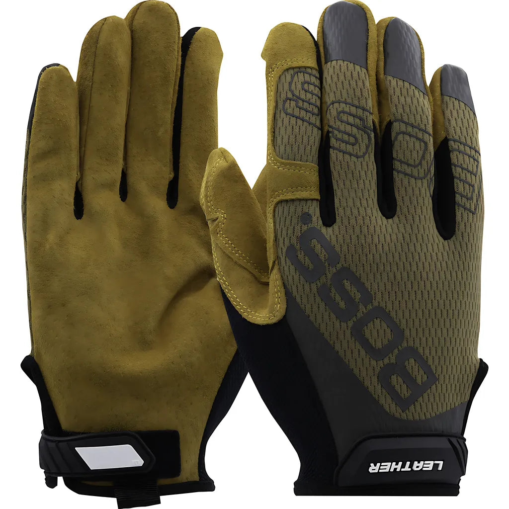 Boss 120-Ml1360T/S Premium Pigskin Leather Palm With Mesh Fabric Back 120-ML1360TS-8350