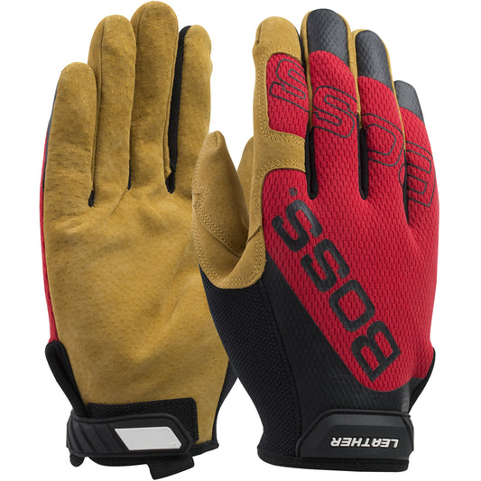 Boss 120-ML1350T/S Premium Pigskin Leather Palm with Mesh Fabric Back