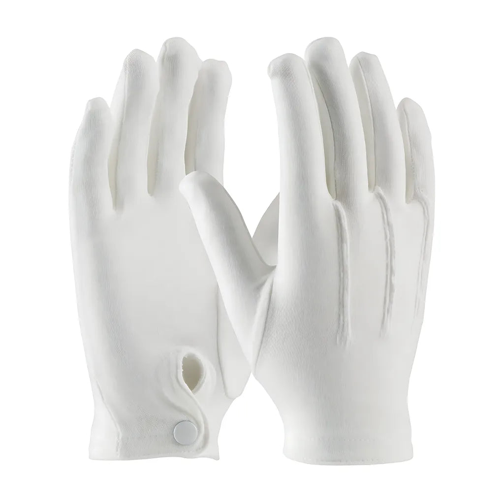 Century Glove 130-150Wm/L 100% Cotton Dress Glove With Raised Stitching On Back - Snap Closure 130-150WML-8449