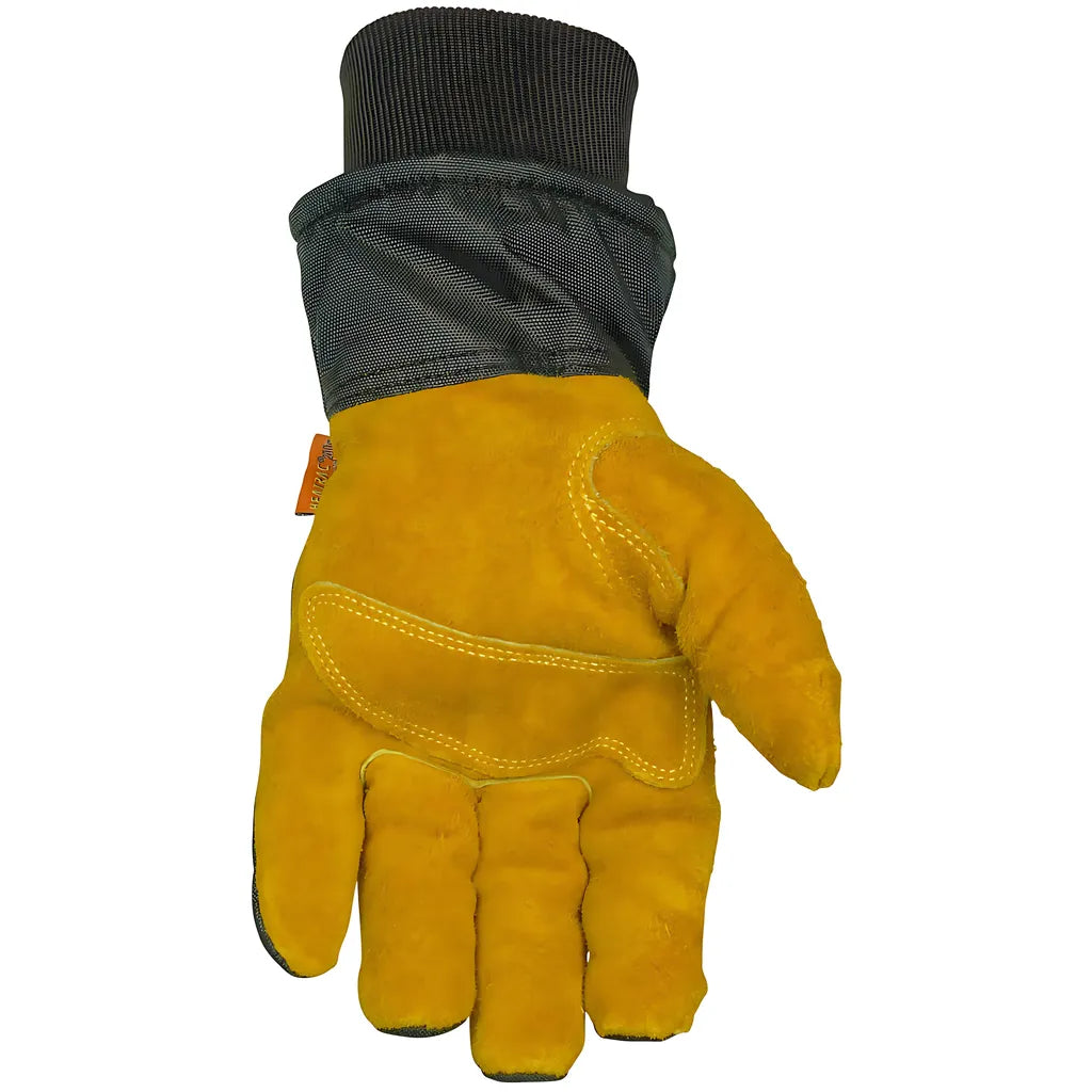 Caiman 1352-4 Premium Cowhide Leather Palm Glove With Wind Resistant Fabric Back - Heatrac Insulation 1352-4-8527