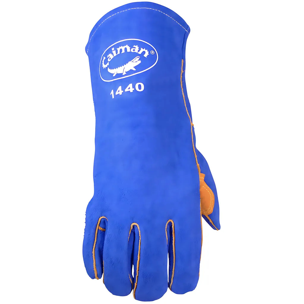 Caiman 1440 Premium Split Cowhide Leather Welder'S Glove With Foam Lining And Dupont Kevlar Stitching 1440-8617