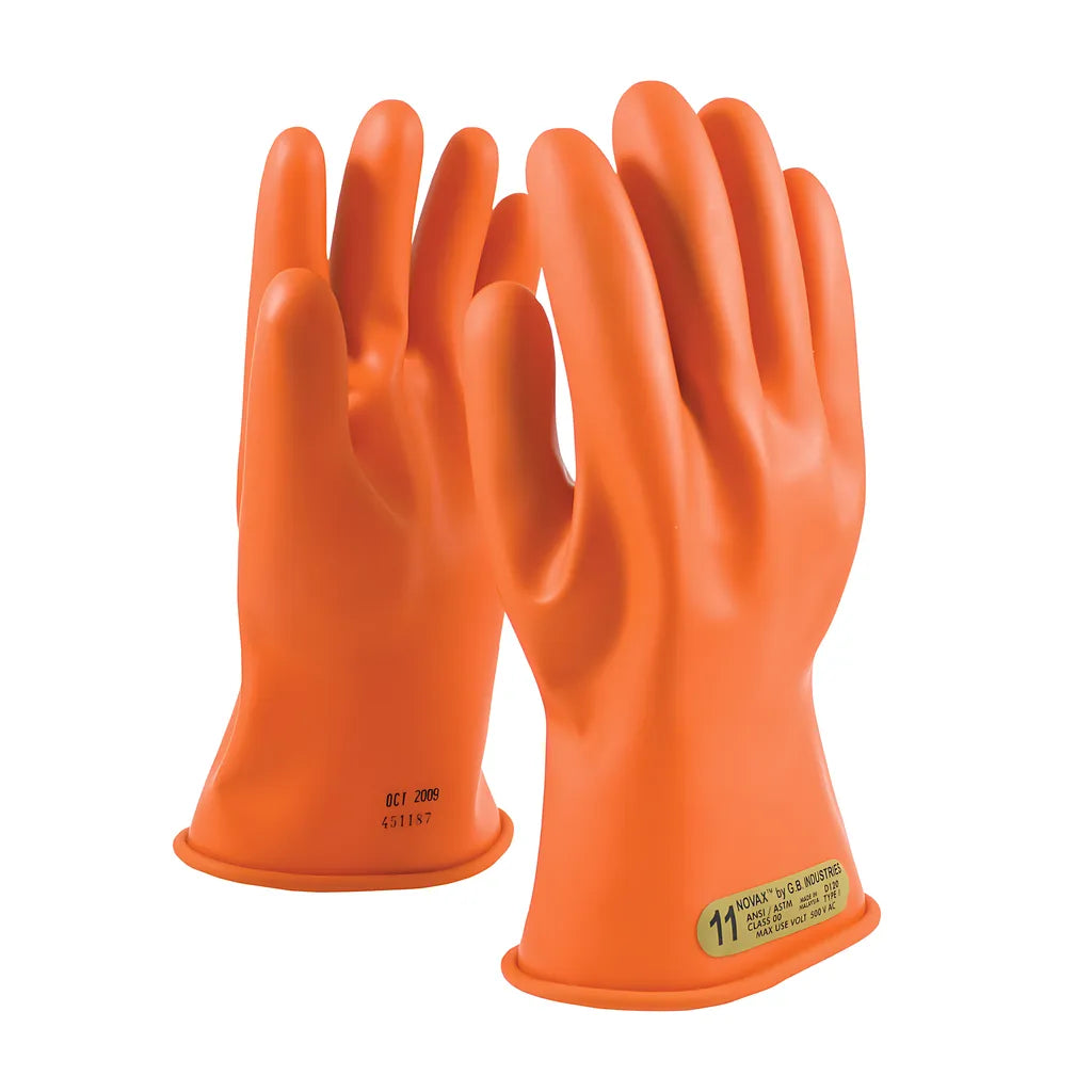 Novax 147-00-11/10 Class 00 Rubber Insulating Glove With Straight Cuff - 11" 147-00-1110-8627