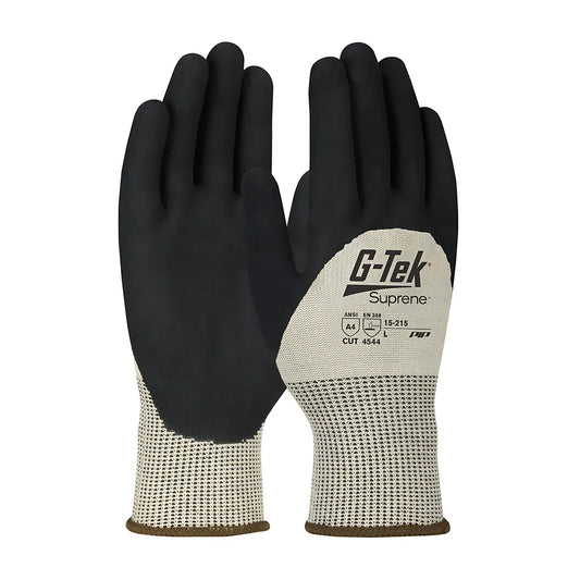G-Tek 15-215/Xxl Seamless Knit Suprene Blended Glove With Nitrile Coated Microsurface Grip On Palm, Fingers & Knuckles 15-215XXL-8901