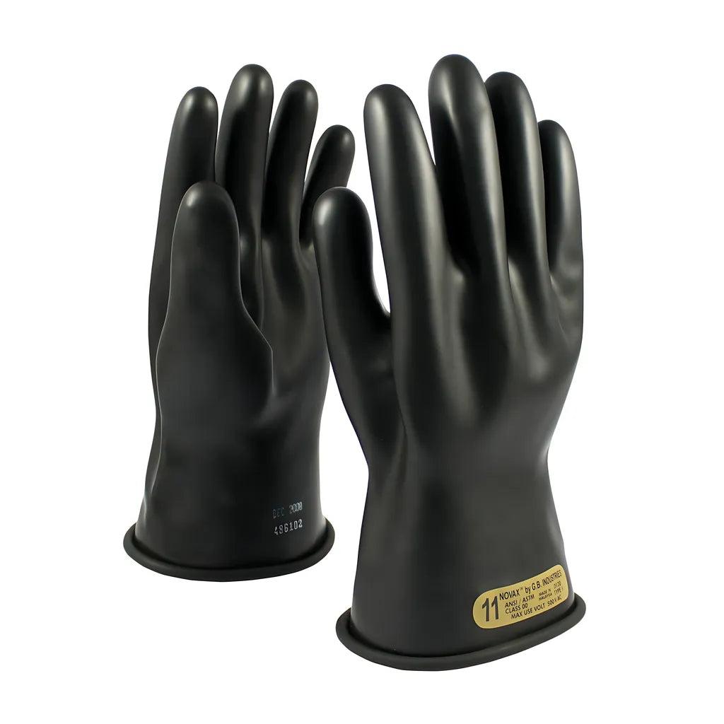 Novax 150-00-11/10.5 Class 00 Rubber Insulating Glove With Straight Cuff - 11" 150-00-1110.5-8753