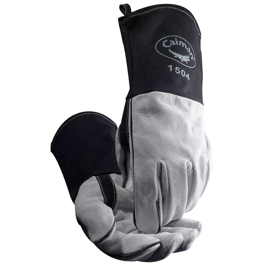 Caiman 1504-1 Premium Split Cowhide MIG/Stick Welder's Glove with FR Cotton Cuff