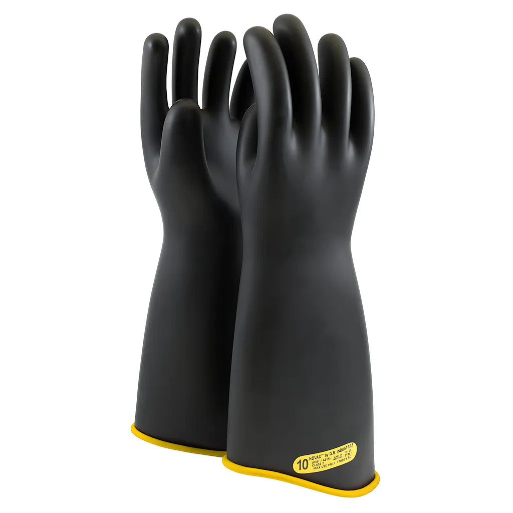 Novax 151-2-18/10 Class 2 Rubber Insulating Glove With Contour Cuff - 18" 151-2-1810-8848