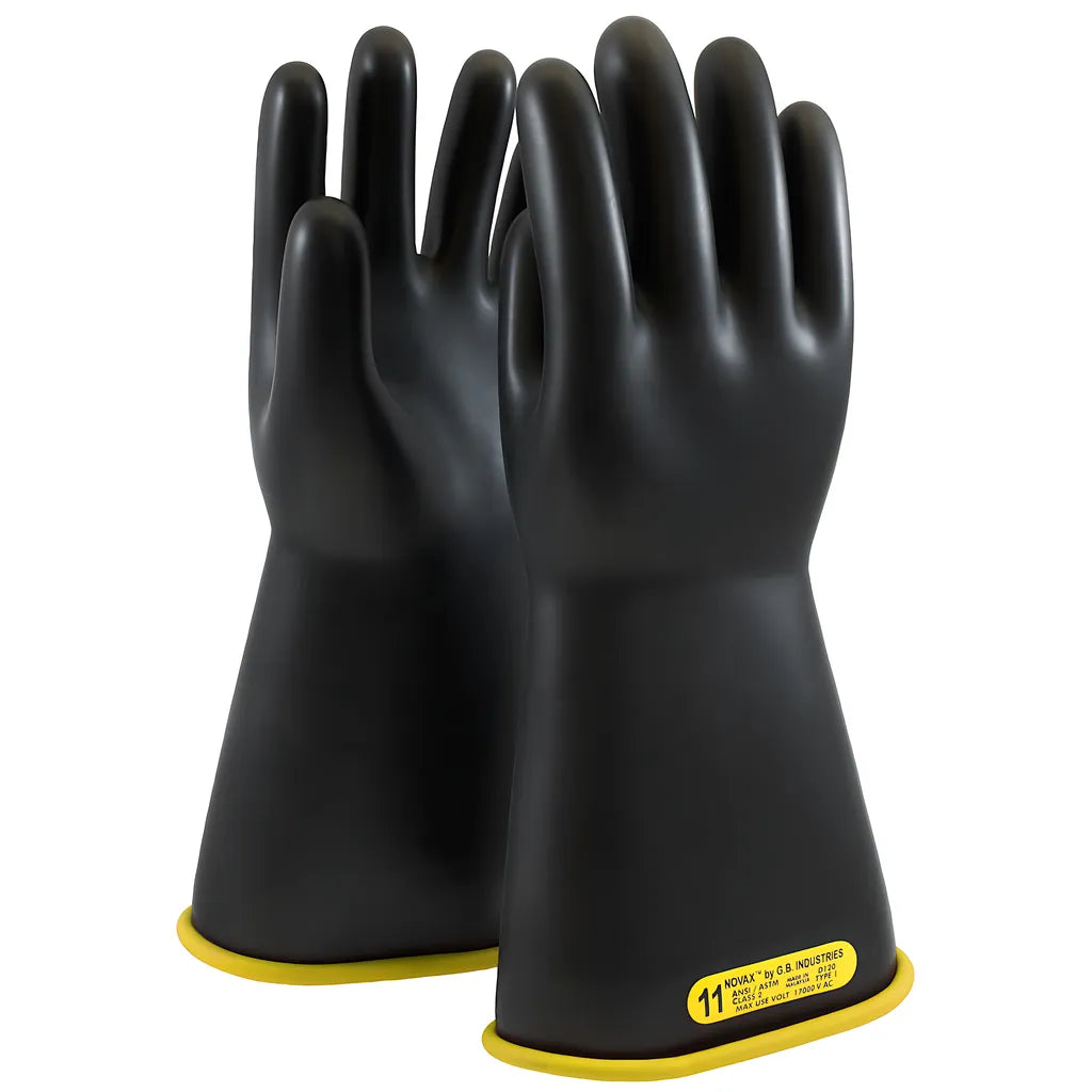 Novax 152-2-14/10.5 Class 2 Rubber Insulating Glove With Straight Cuff - 14" 152-2-1410.5-8914